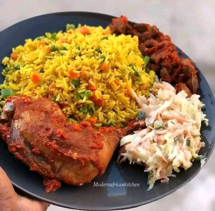 fried rice and turkey